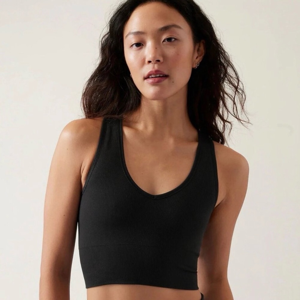 Athleta Ribbed Cropped Tank Top